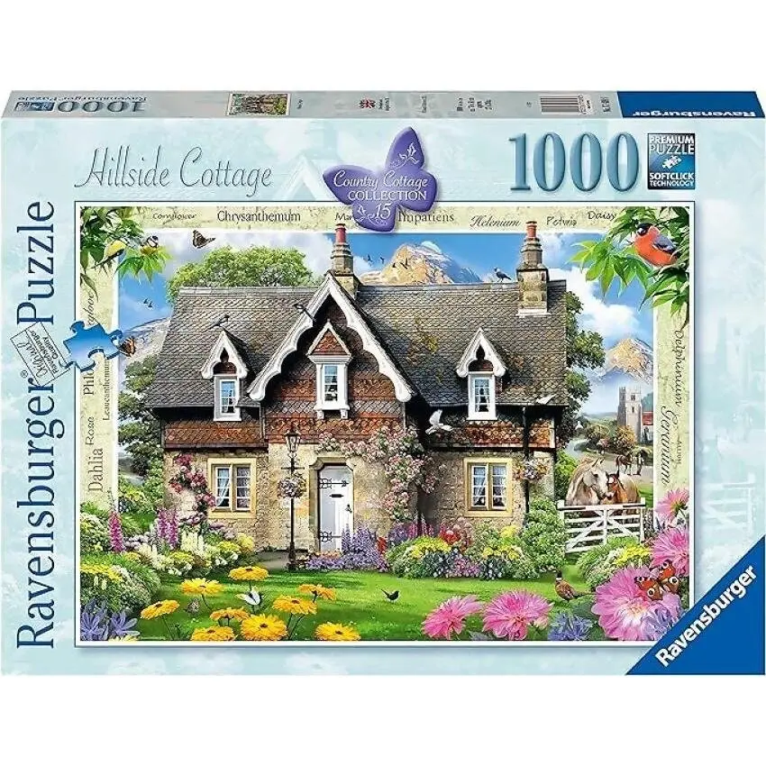 Ravensburger - Hillside Cottage - Country Collection 15 Jigsaw Puzzle 1000 Pieces