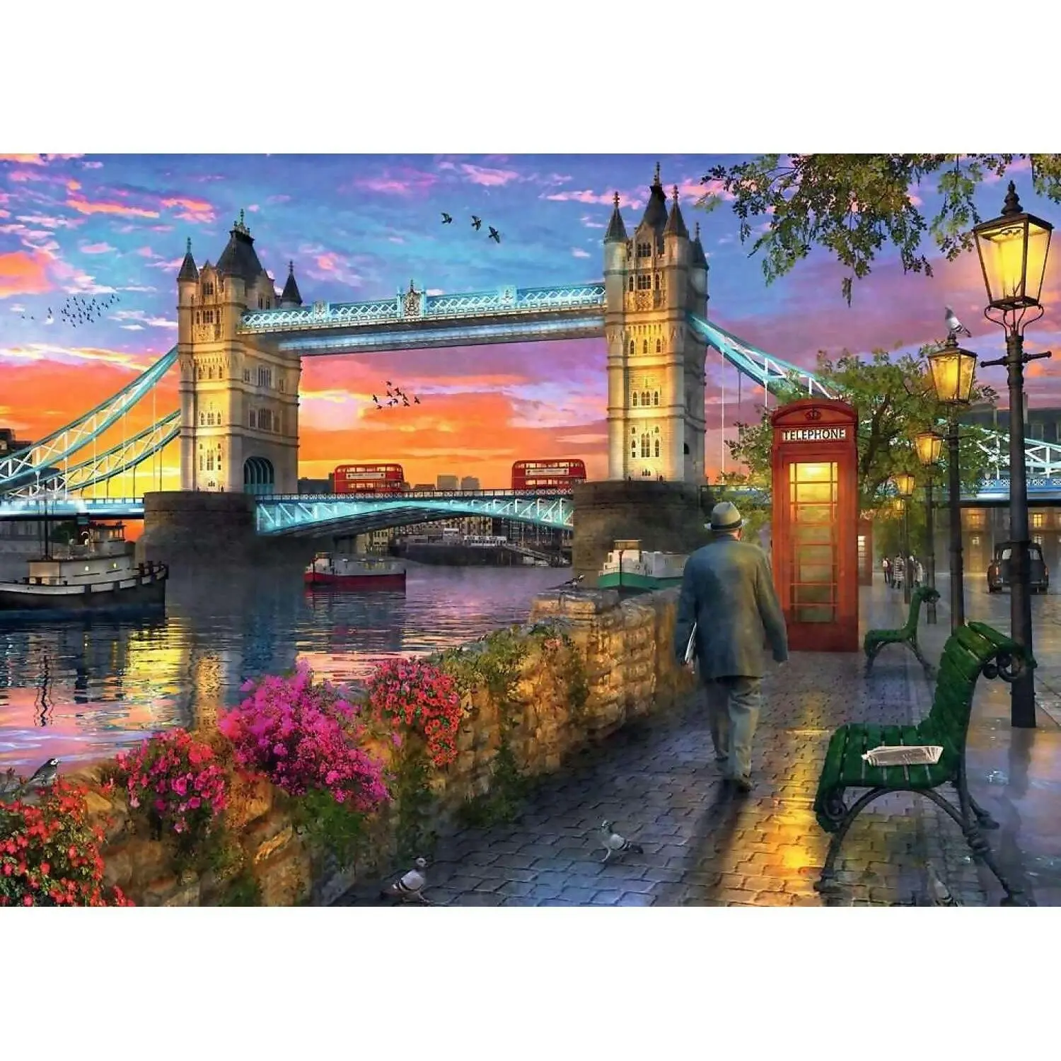 Ravensburger - Tower Bridge At Sunset Jigsaw Puzzle 1000 Pieces