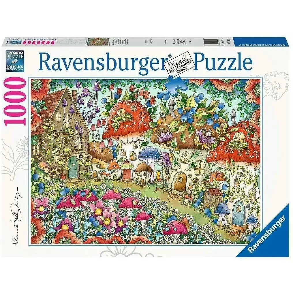 Ravensburger - Cute Mushroom Houses In The Flower Meadow Jigsaw Puzzle 1000 Pieces