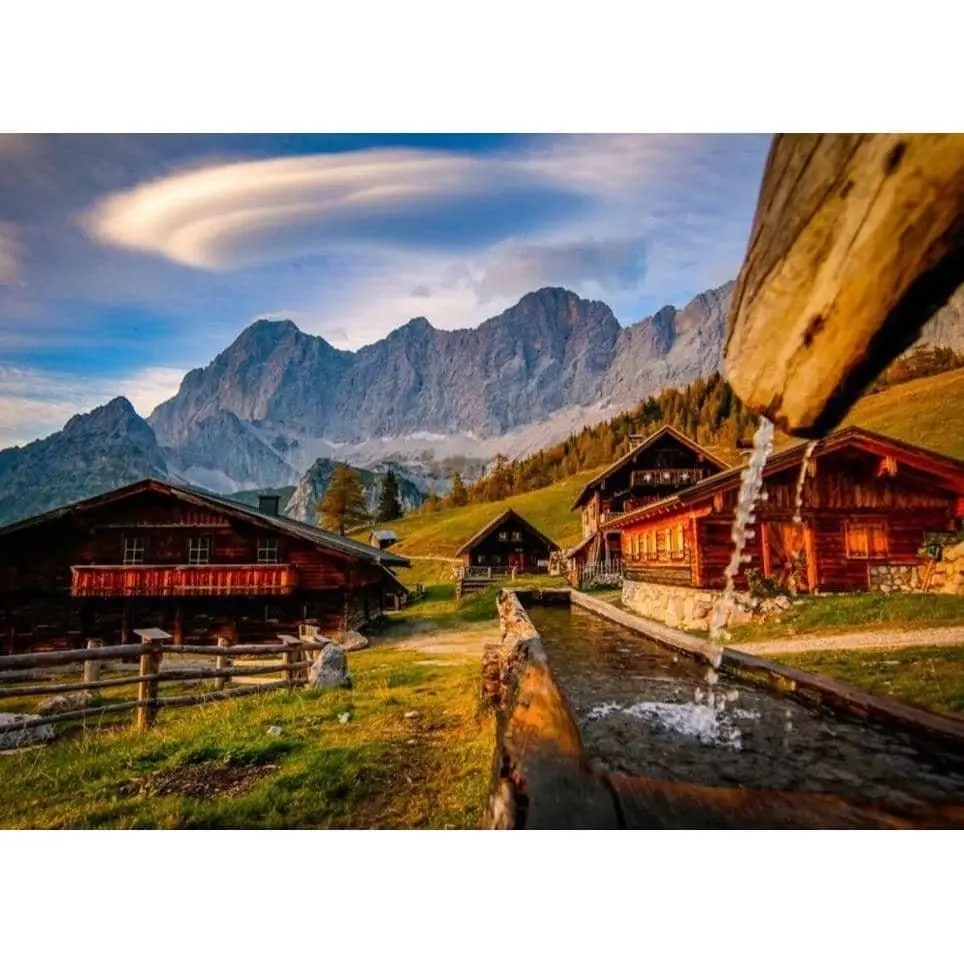 Ravensburger - Neustattalm Dachstein Mountains Jigsaw Puzzle 1000 Pieces