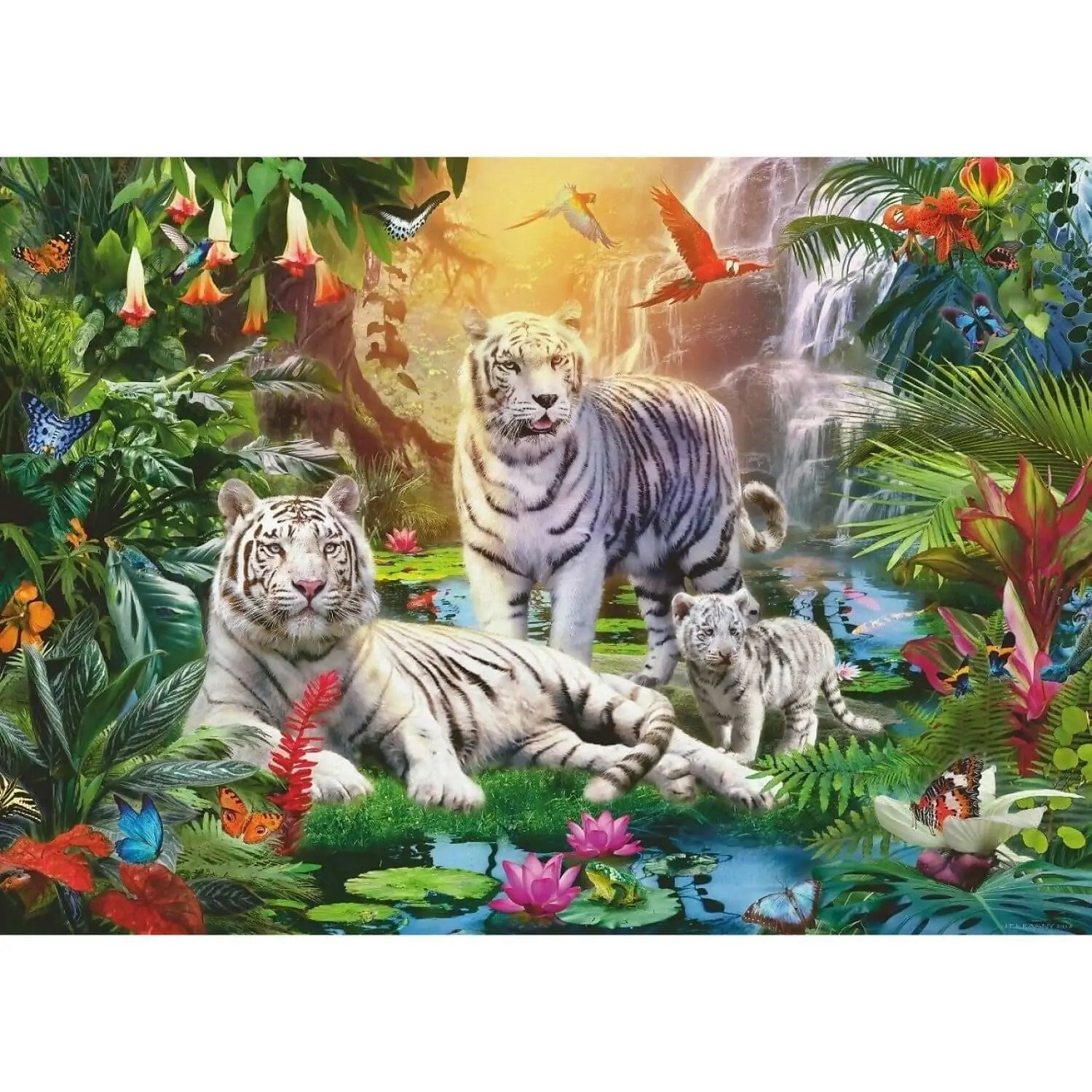 Ravensburger - White Tiger Family Jigsaw Puzzle 1000pc