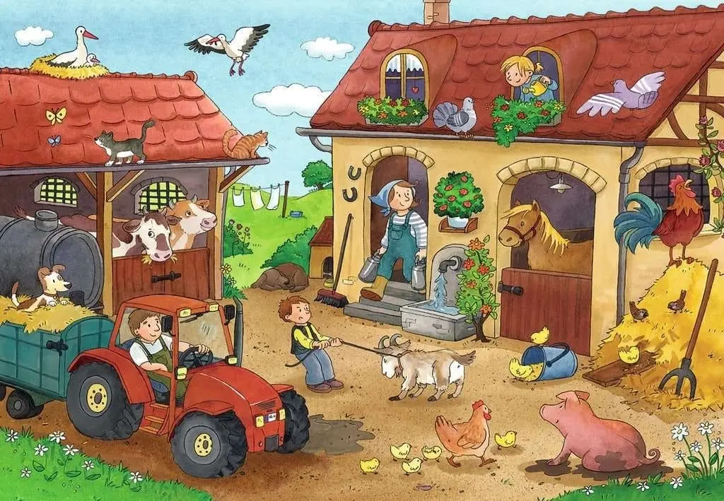 Ravensburger - Working On The Farm Jigsaw Puzzle 2X12 Pieces