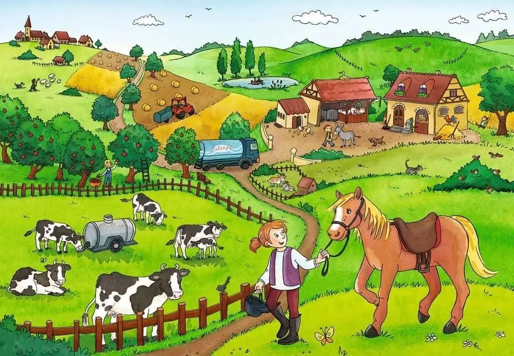 Ravensburger - Working On The Farm Jigsaw Puzzle 2X12 Pieces