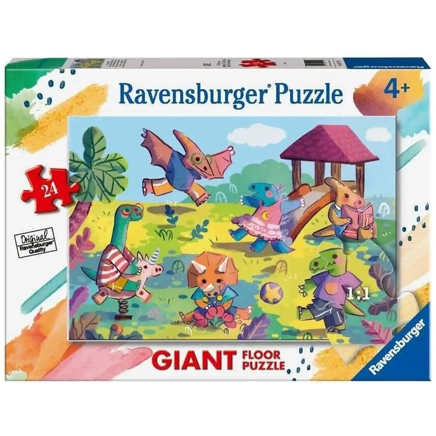 Ravensburger - Dinosaurs At The Playground Super Size Jigsaw Puzzle 24 Pieces