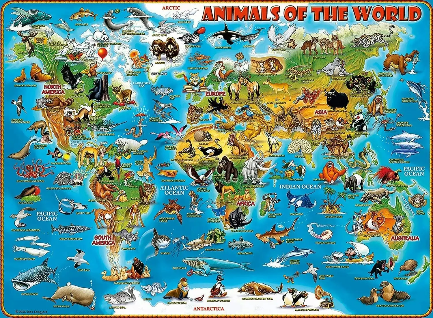 Ravensburger - Animals Of The World Jigsaw Puzzle 300 Pieces