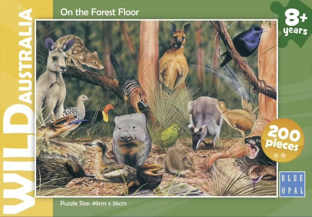 Blue Opal - Wild Australia On The Forest Floor Jigsaw Puzzle 200 Pieces