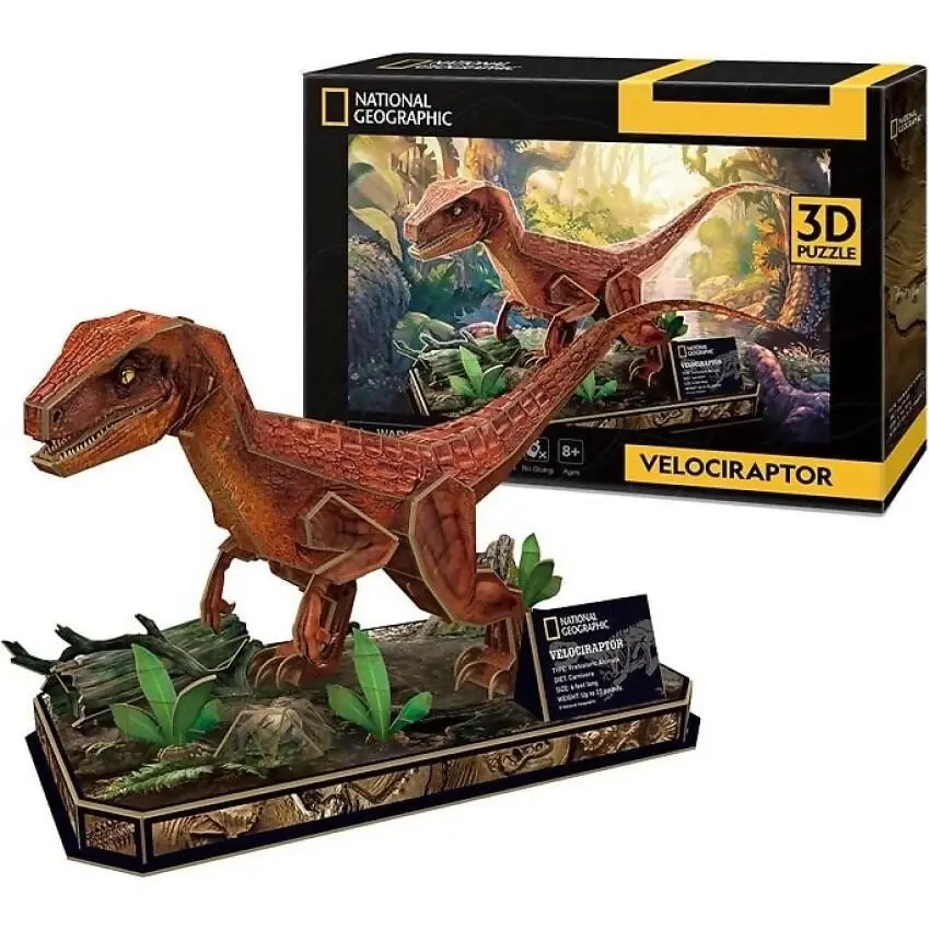 U Games - National Geographic Velociraptor Paper Model 3d 63pcs