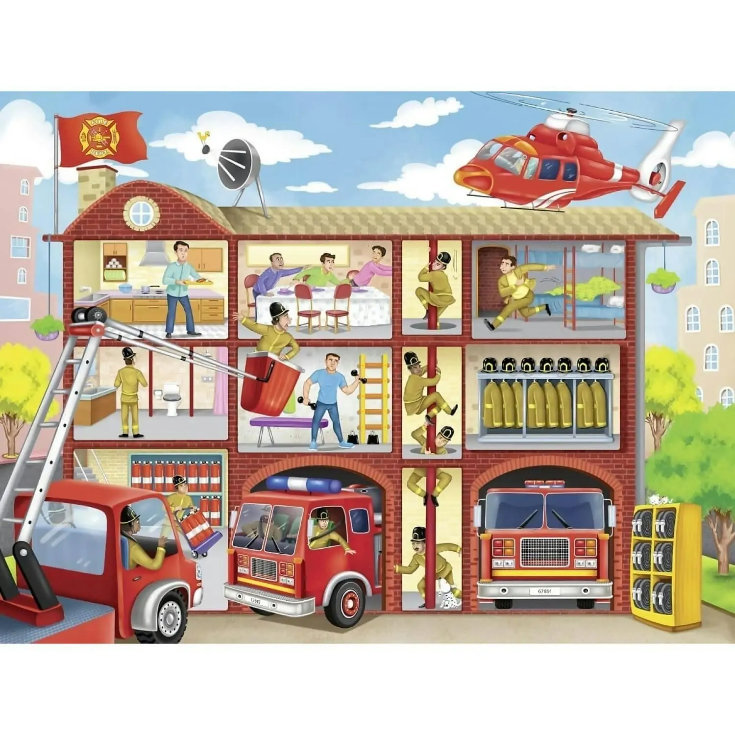 Ravensburger - Firehouse Frenzy Jigsaw Puzzle 100pc