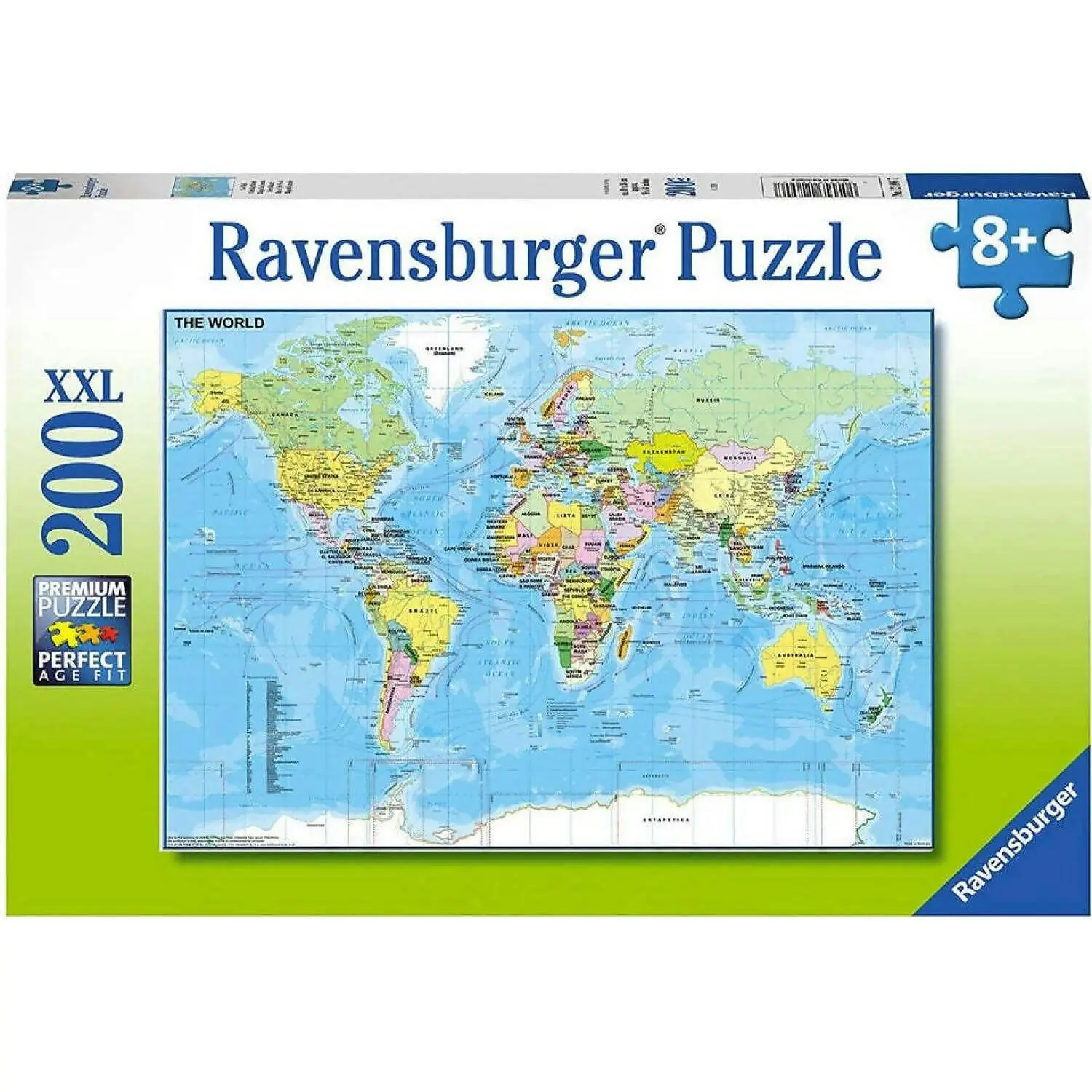 Ravensburger - Map Of The World Jigsaw Puzzle 200 Pieces Xxl