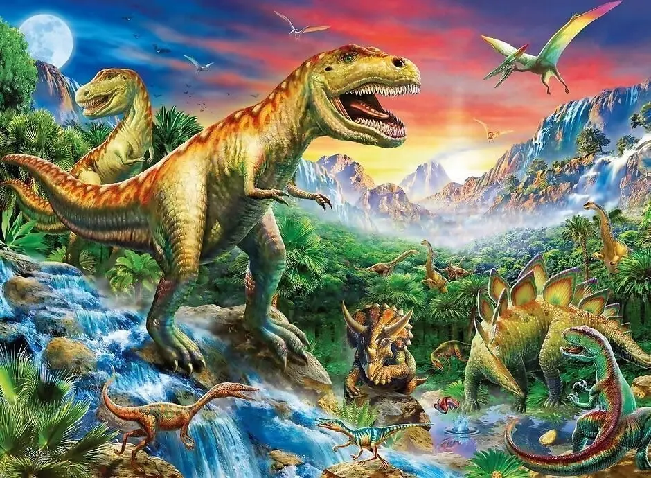 Ravensburger - Time Of The Dinosaurs Jigsaw Puzzle 100 Pieces