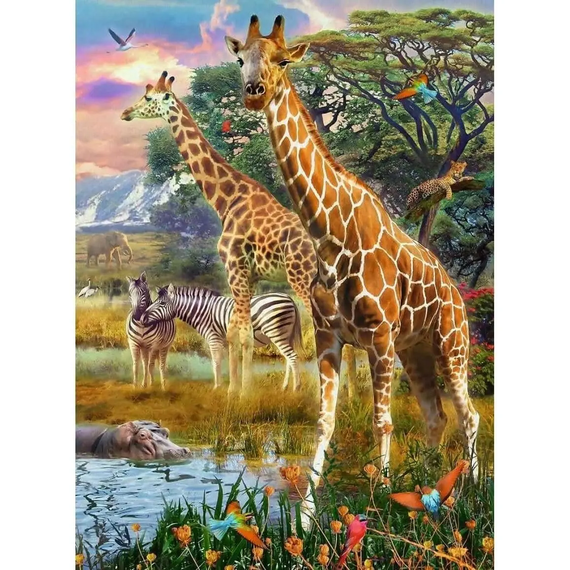 Ravensburger - Giraffes In The Colourful African Savannah Jigsaw Puzzle 150 Pieces