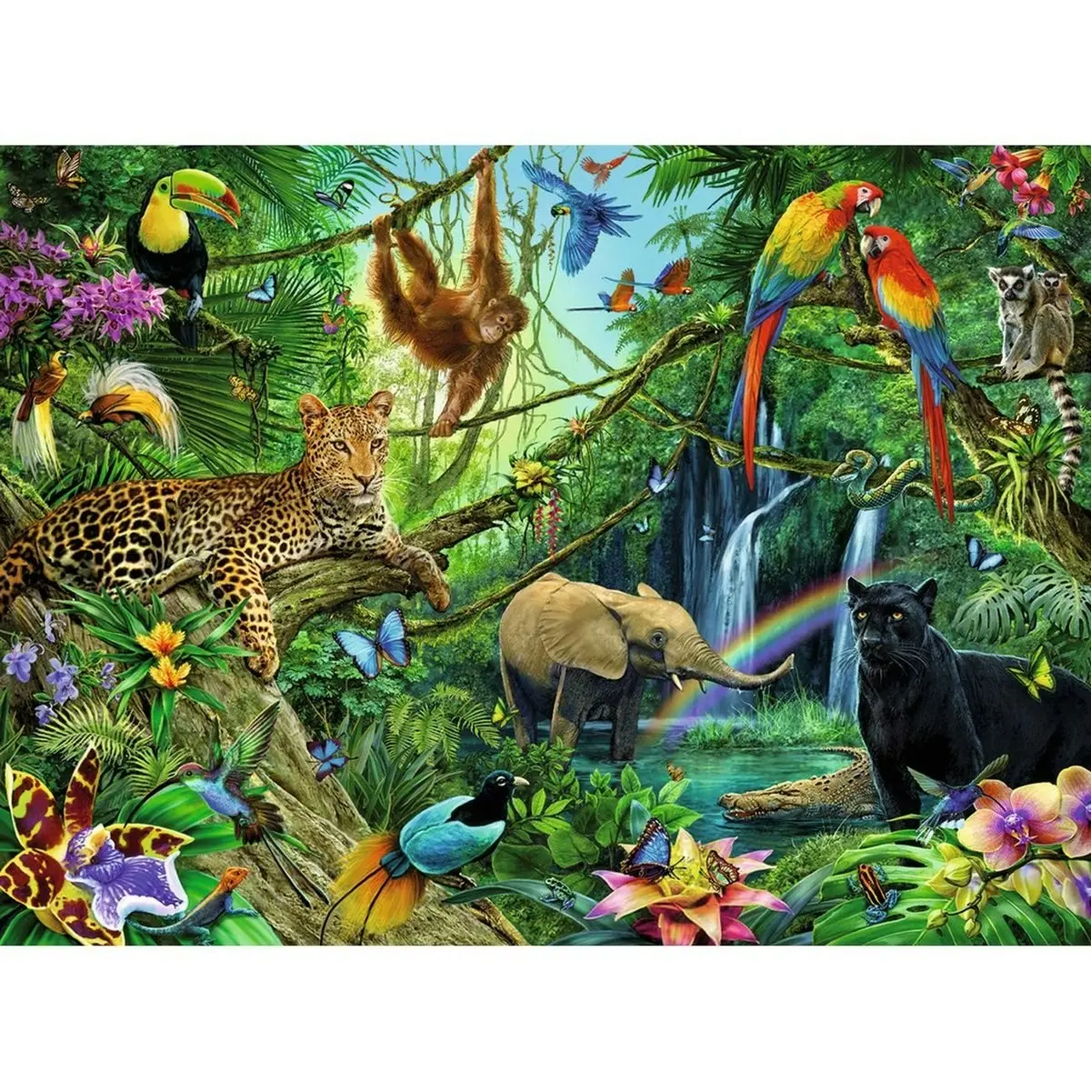 Ravensburger - Animals In The Jungle Jigsaw Puzzle 200 Pieces