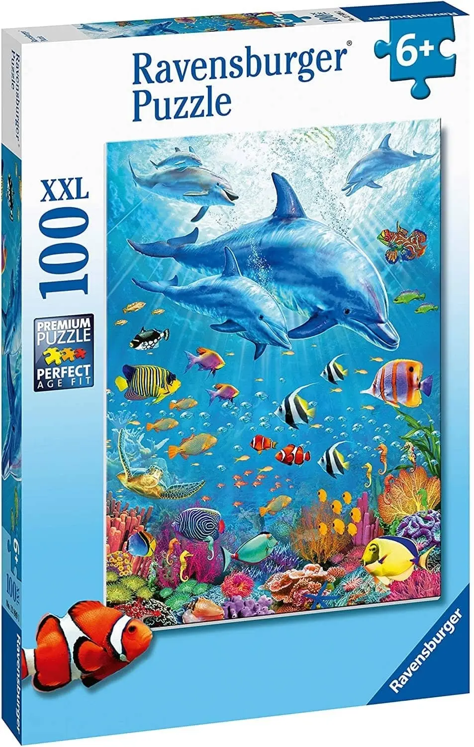 Ravensburger - Pod Of Dolphins Jigsaw Puzzle 100 Pieces