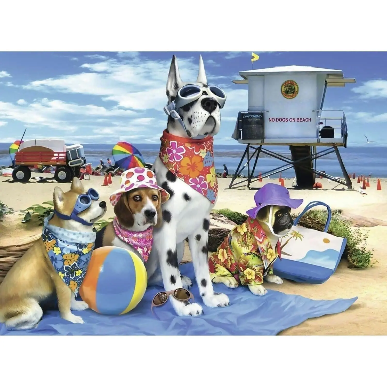 Ravensburger - No Dogs On The Beach Jigsaw Puzzle Xxl 100pc