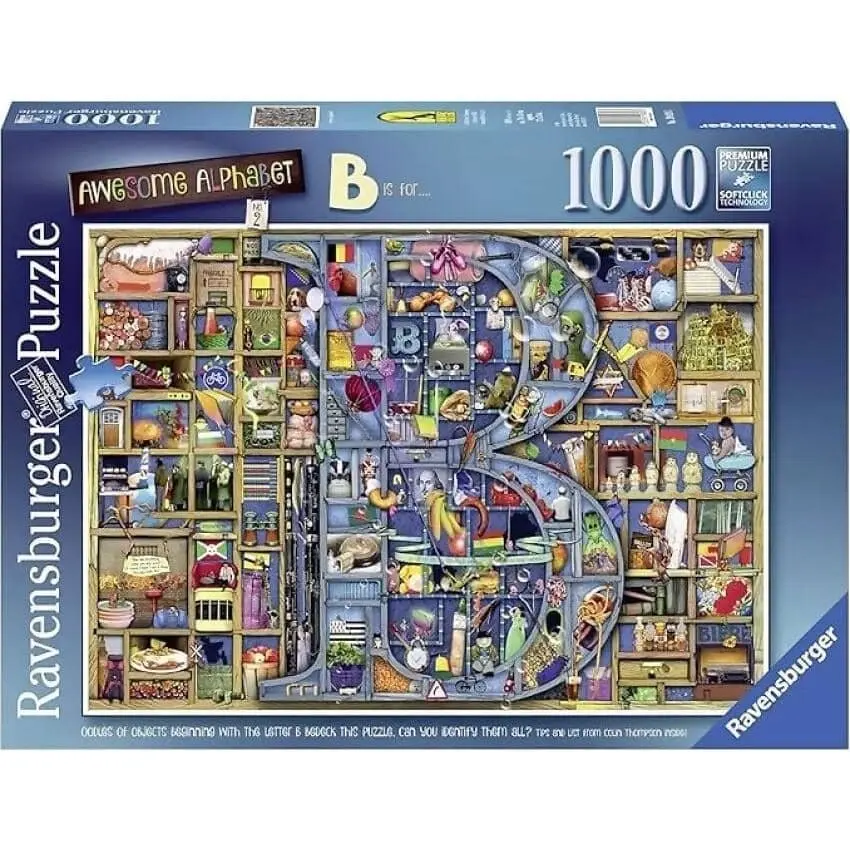 Ravensburger - Awesome Alphabet B Jigsaw Puzzle 1000 Pieces