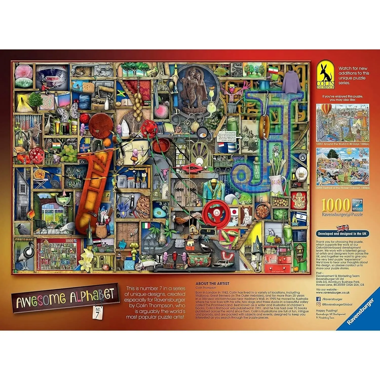 Ravensburger - Awesome Alphabet I & J Jigsaw Puzzle 1000pc