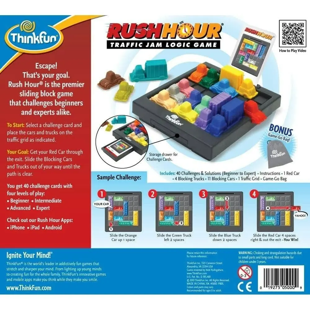 ThinkFun - Rush Hour Traffic Jam Logic Game