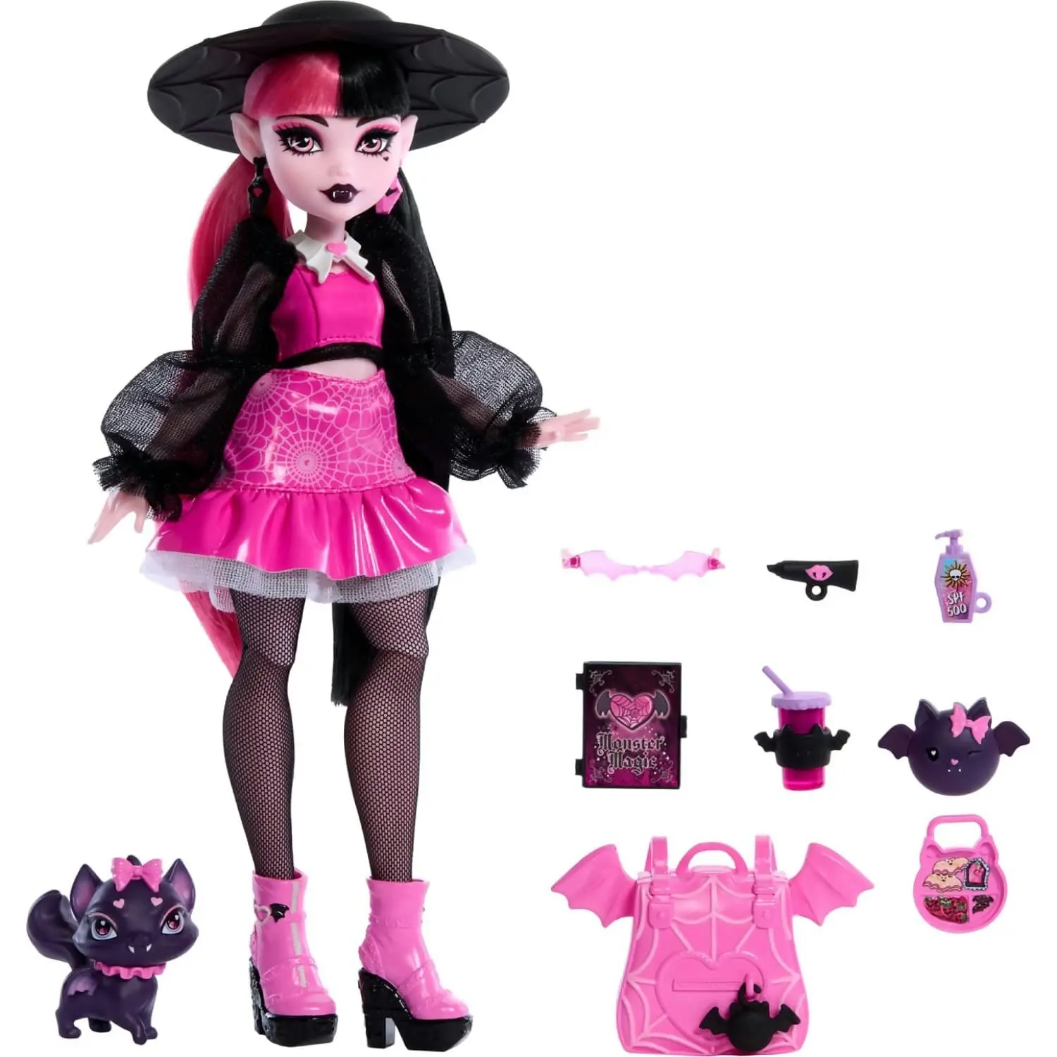 Monster High - Draculaura Fashion Doll With Pet Count Fabulous And Accessories - Mattel