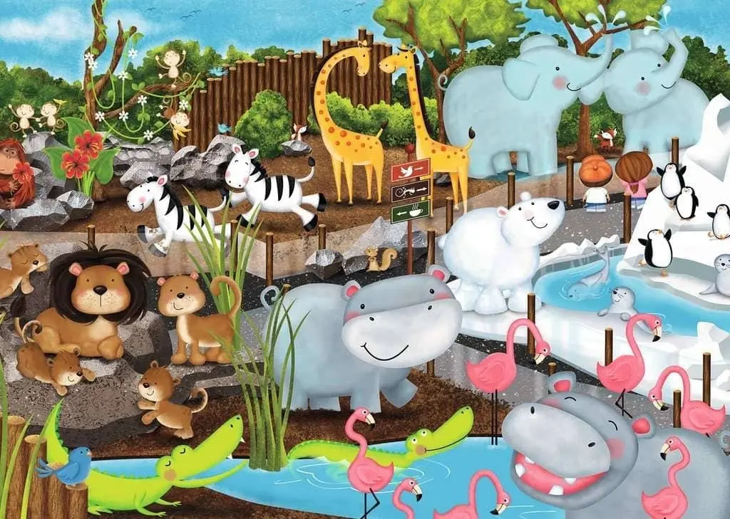 Ravensburger - Day At The Zoo Jigsaw Puzzle 35 Pieces