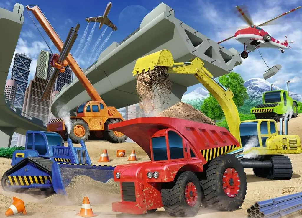 Ravensburger - Construction Trucks Jigsaw Puzzle 60 Pieces