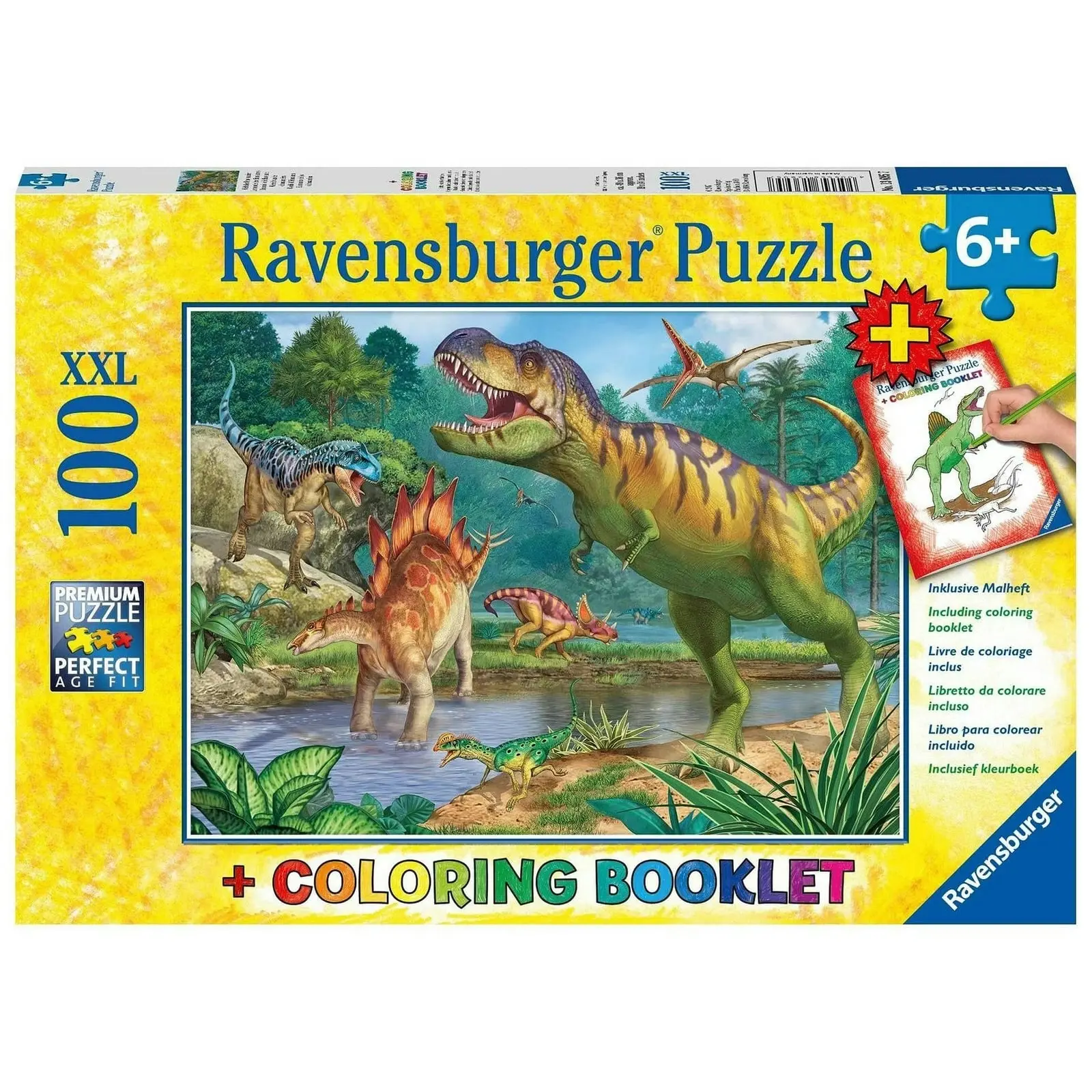 Ravensburger - World Of Dinosaurs Jigsaw Puzzle 100 Pieces & Book