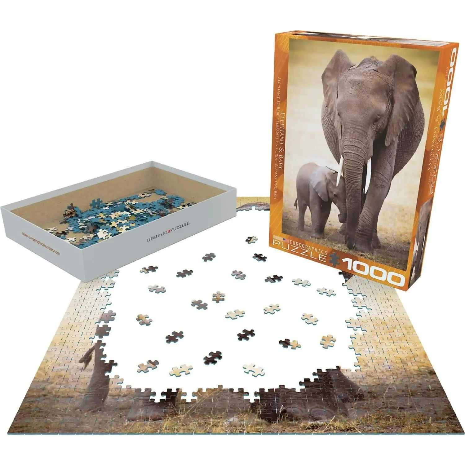 Eurographics - Elephant & Baby - Jigsaw Puzzle 1000pc