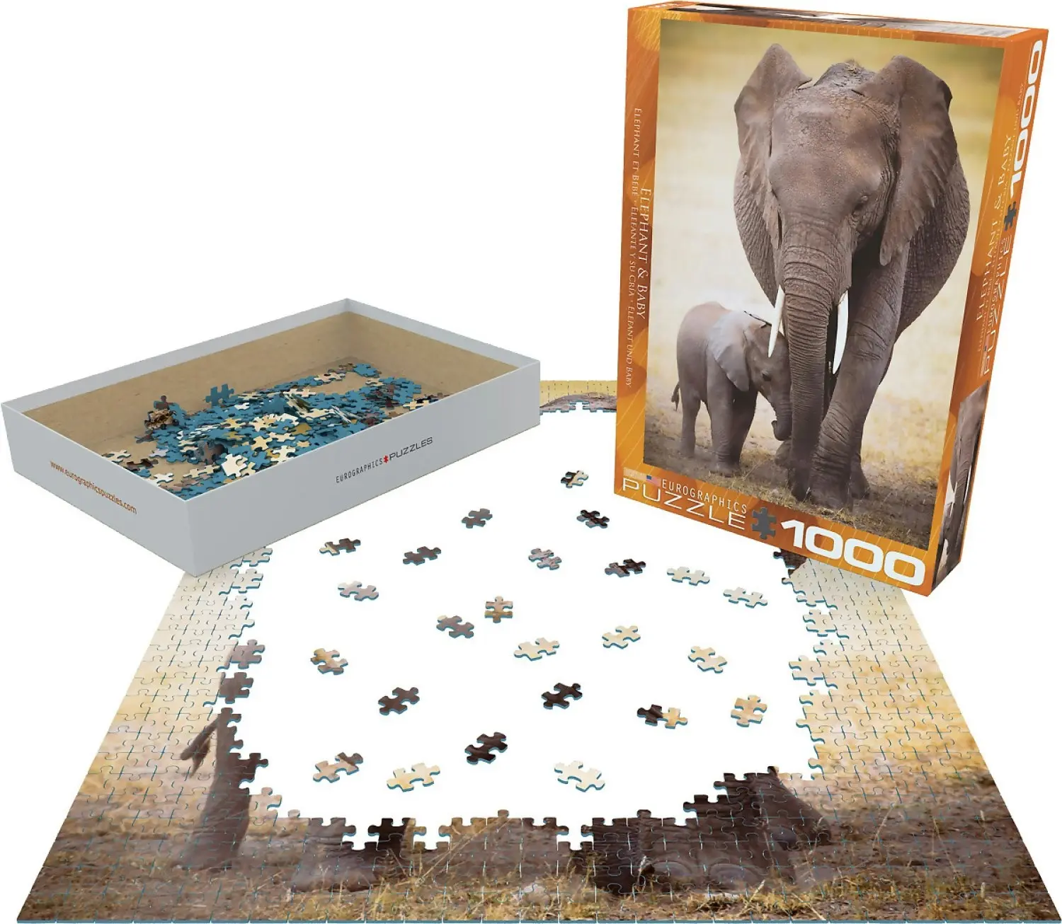 Eurographics - Elephant & Baby - Jigsaw Puzzle 1000pc