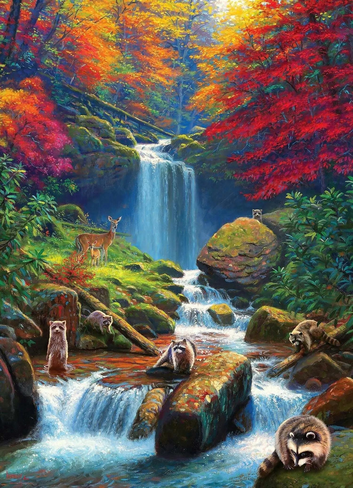 Cobble Hill - Mystic Falls In Autumn - Jigsaw Puzzle 1000pc