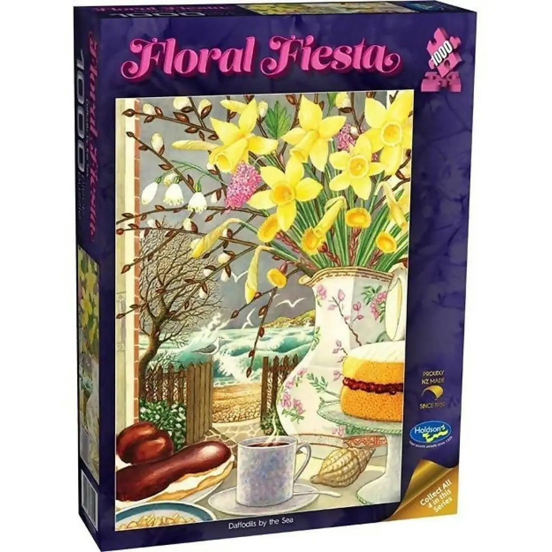 Holdson - Floral Fiesta - Daffodils By The Sea - Jigsaw Puzzle 1000 Pieces