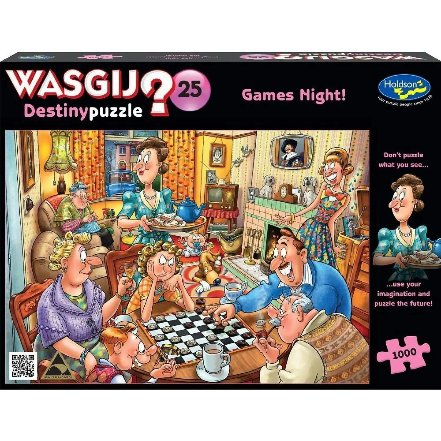 Wasgij - Destiny 25 - Games Night Holdson Jigsaw Puzzle 1000 Pieces