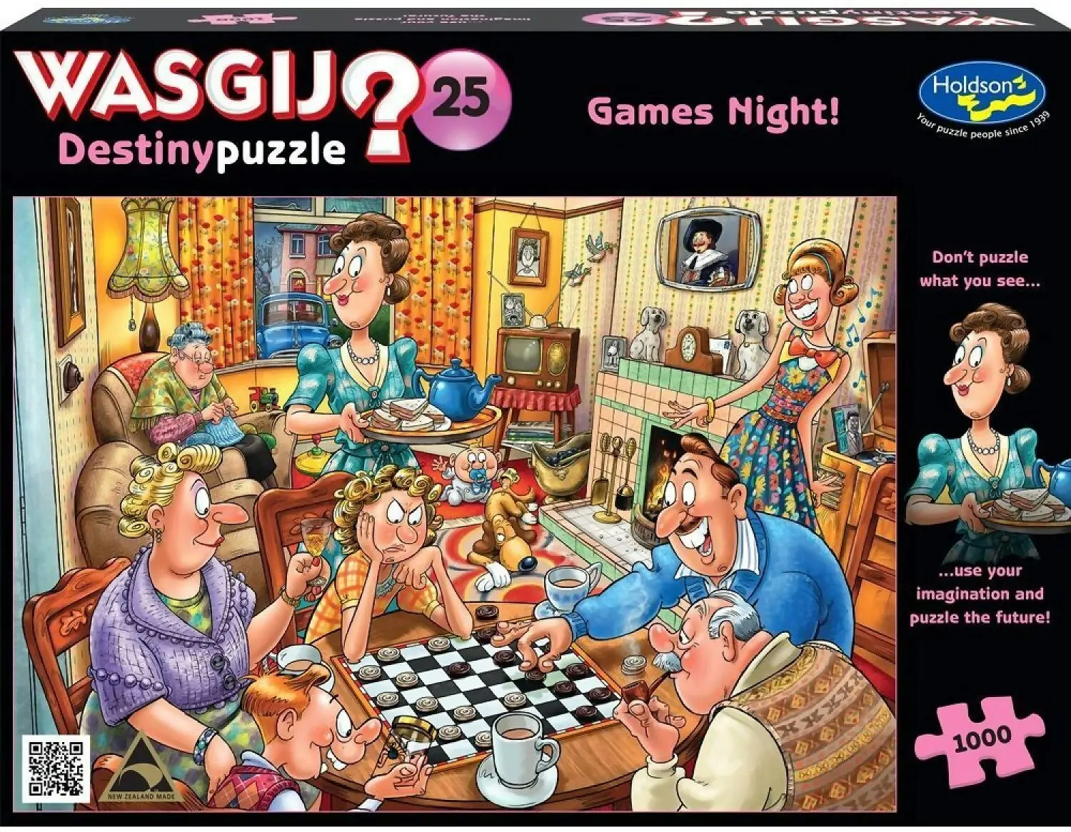 Wasgij - Destiny 25 - Games Night Holdson Jigsaw Puzzle 1000 Pieces