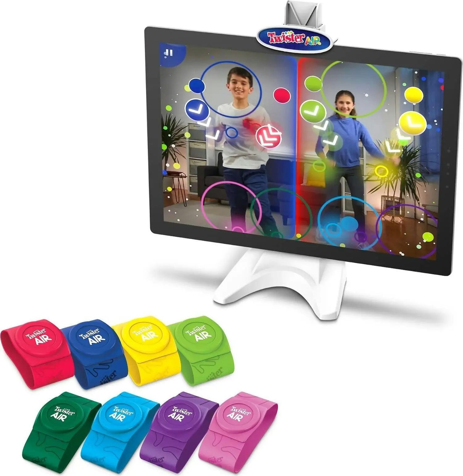 Hasbro - Twister Air Game Ar Twister App Play Game Links To Smart Devices Active Games Ages 8+