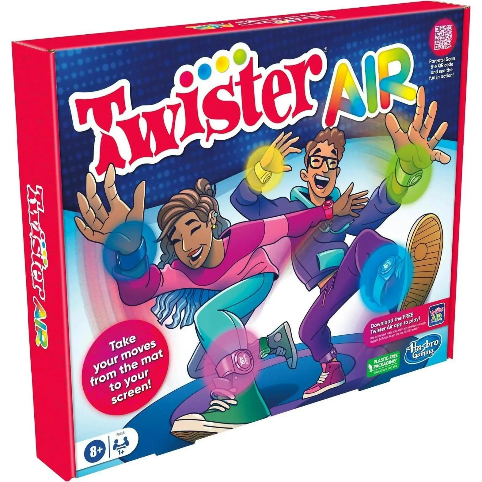 Hasbro - Twister Air Game Ar Twister App Play Game Links To Smart Devices Active Games Ages 8+