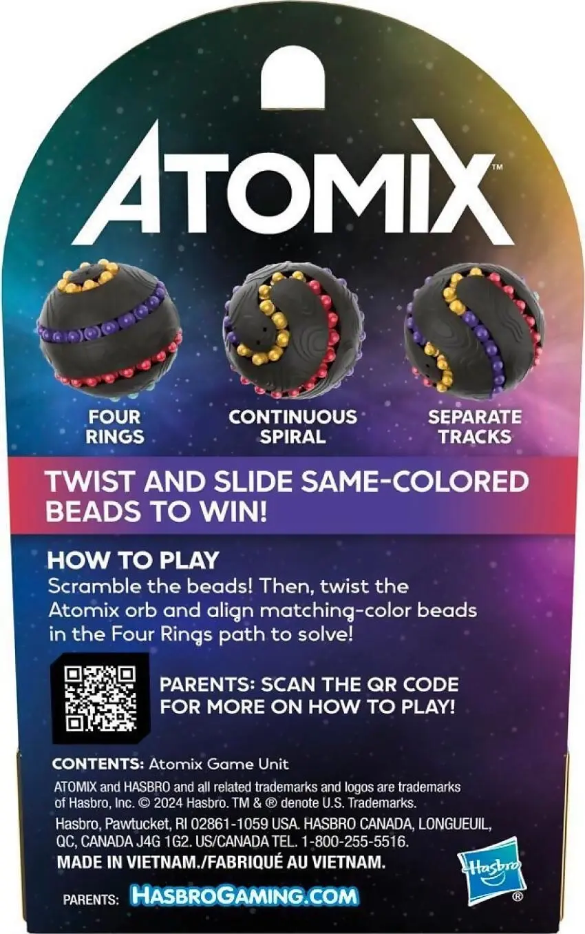 Atomix - Game Brainteaser Puzzle Sphere For 1 Player Fidget Toys For Ages 7+ - Hasbro