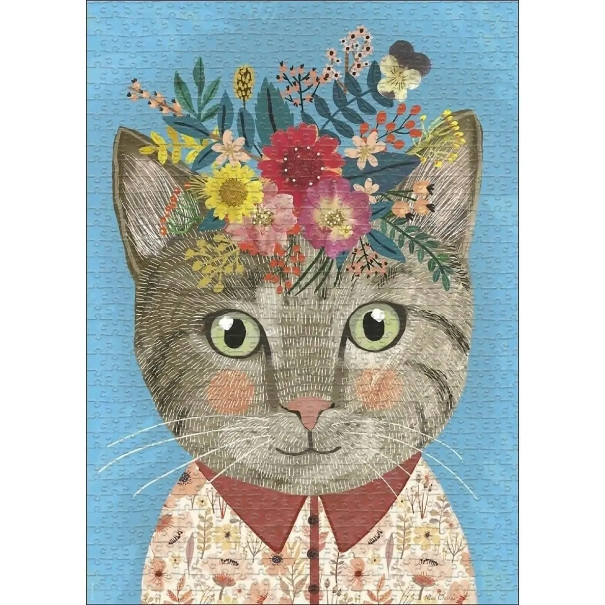 Heye - Floral Friends Pretty Feline - Jigsaw Puzzle 1000 Pieces