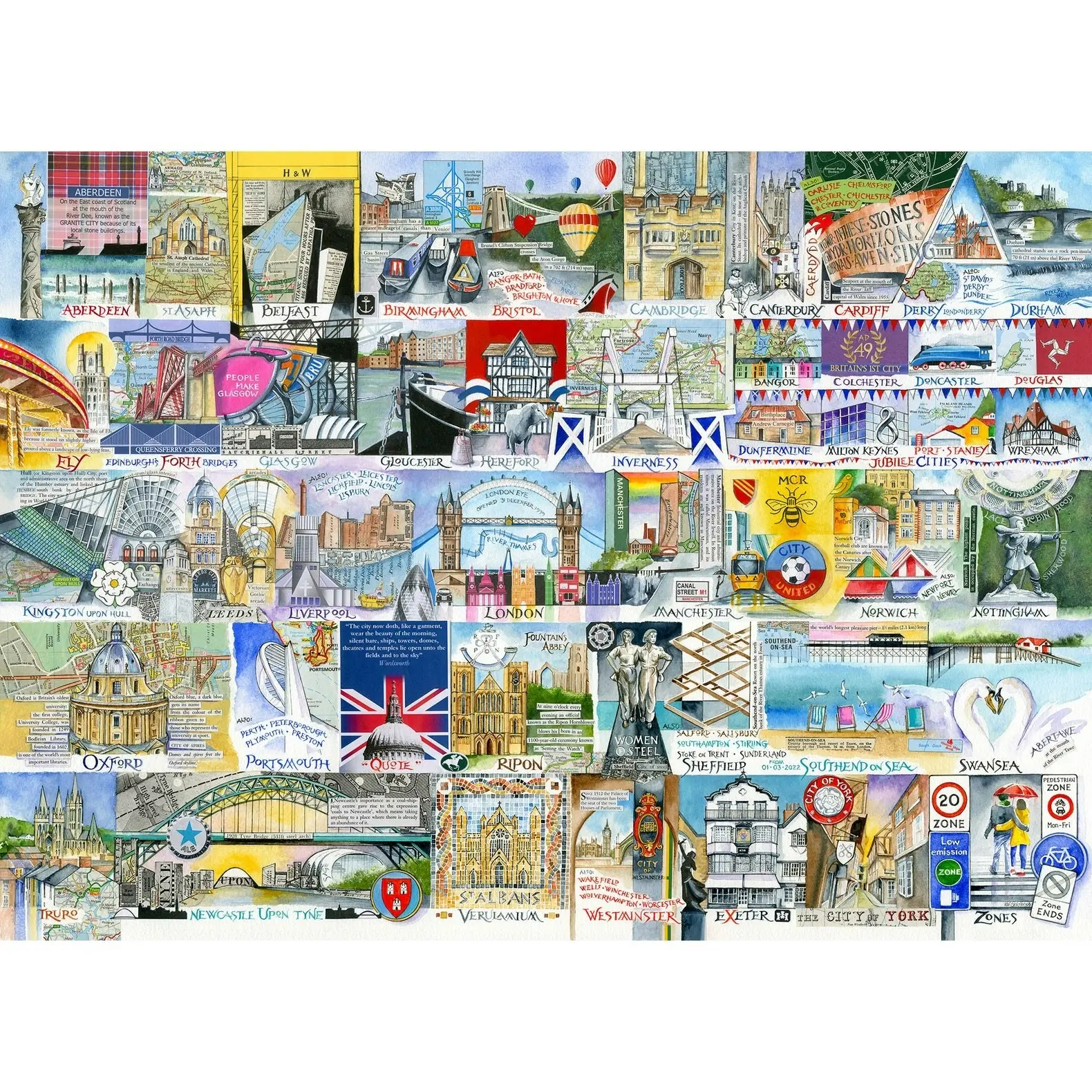 Gibsons - Bright Lights & Big Cities - Jigsaw Puzzle 1000 Pieces