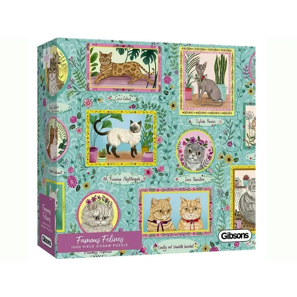 Gibsons - Famous Felines Jigsaw Puzzle 1000 Pieces