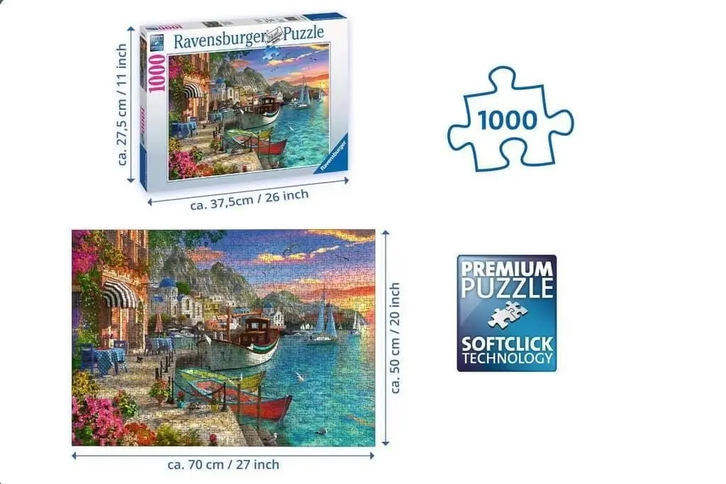 Ravensburger - Grandiose Greece Jigsaw Puzzle 1000 Pieces