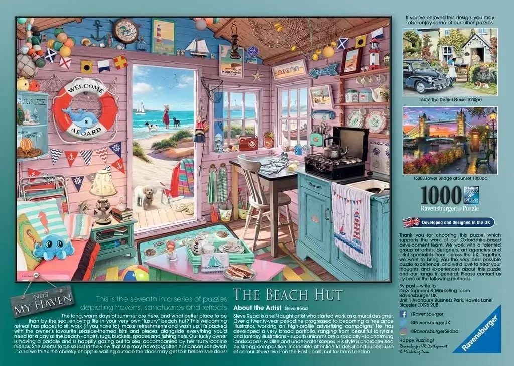 Ravensburger - The Beach Hut - My Haven No7 - 1000 Pieces