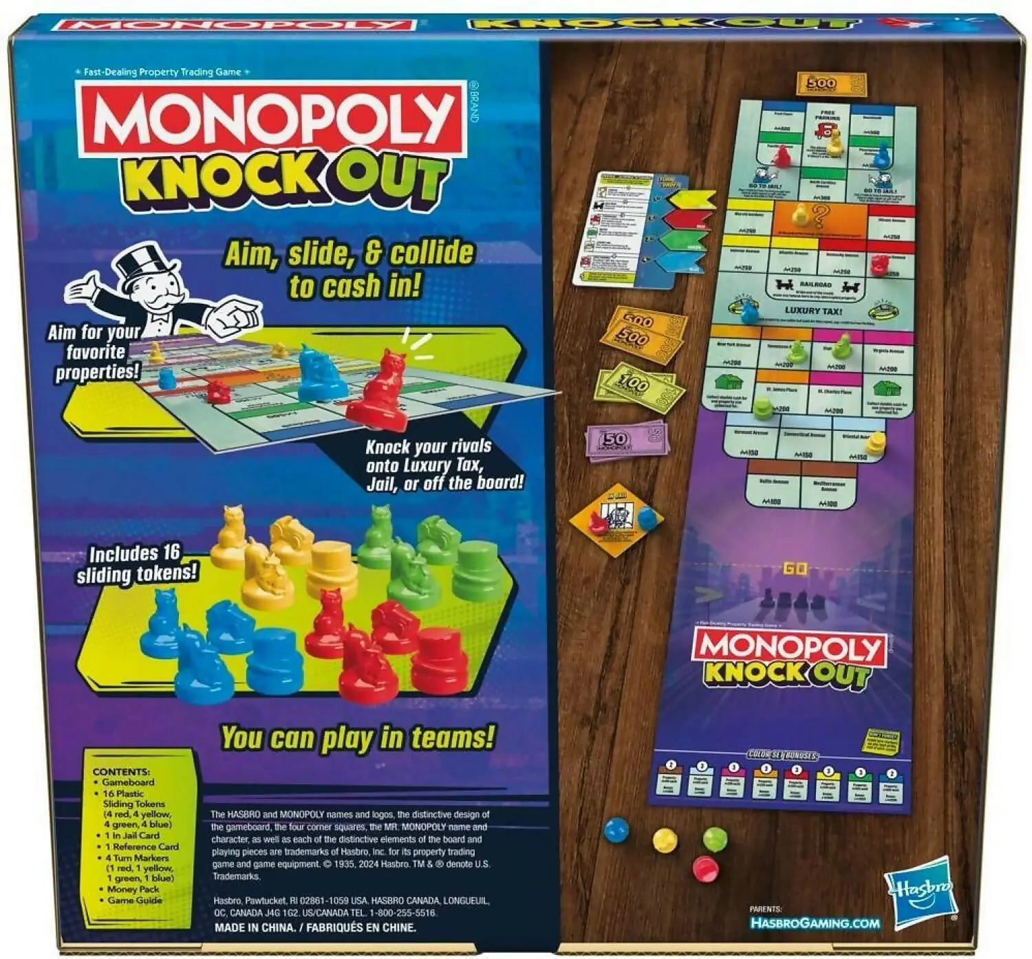 Monopoly - Knockout Family Party Game Quick-playing Board Games For Ages 8+ 2-8 Players 20 Mins - Hasbro