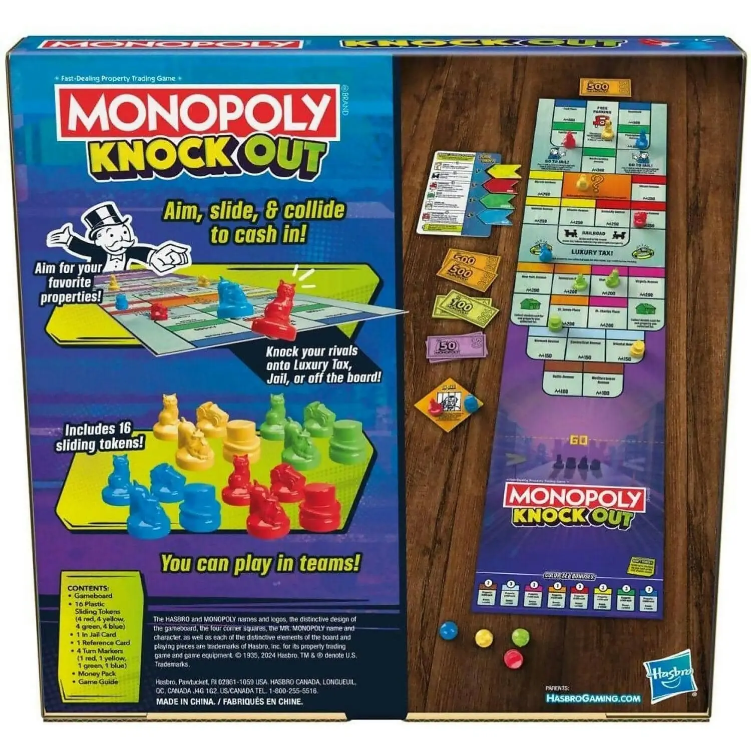 Monopoly - Knockout Family Party Game Quick-playing Board Games For Ages 8+ 2-8 Players 20 Mins - Hasbro