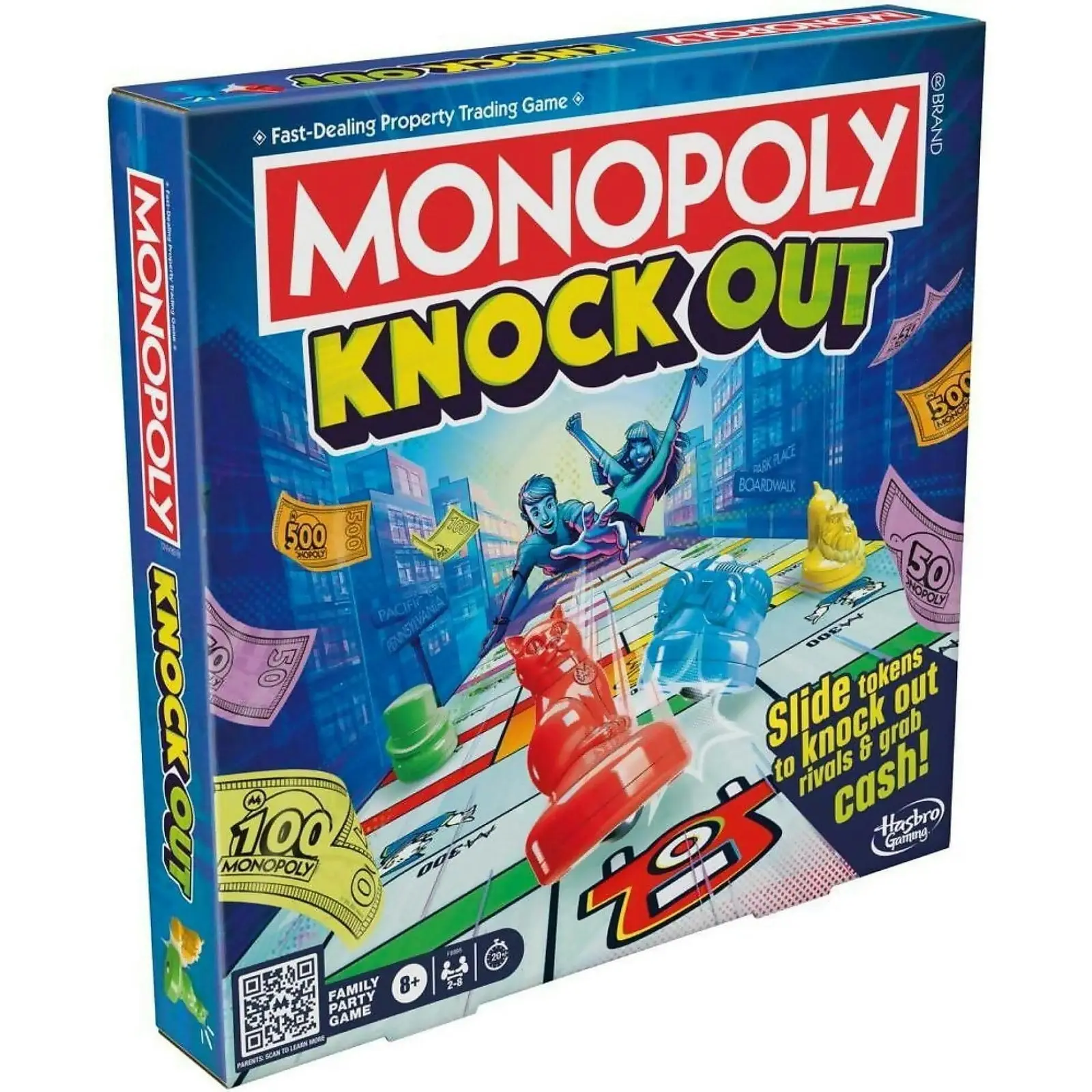 Monopoly - Knockout Family Party Game Quick-playing Board Games For Ages 8+ 2-8 Players 20 Mins - Hasbro