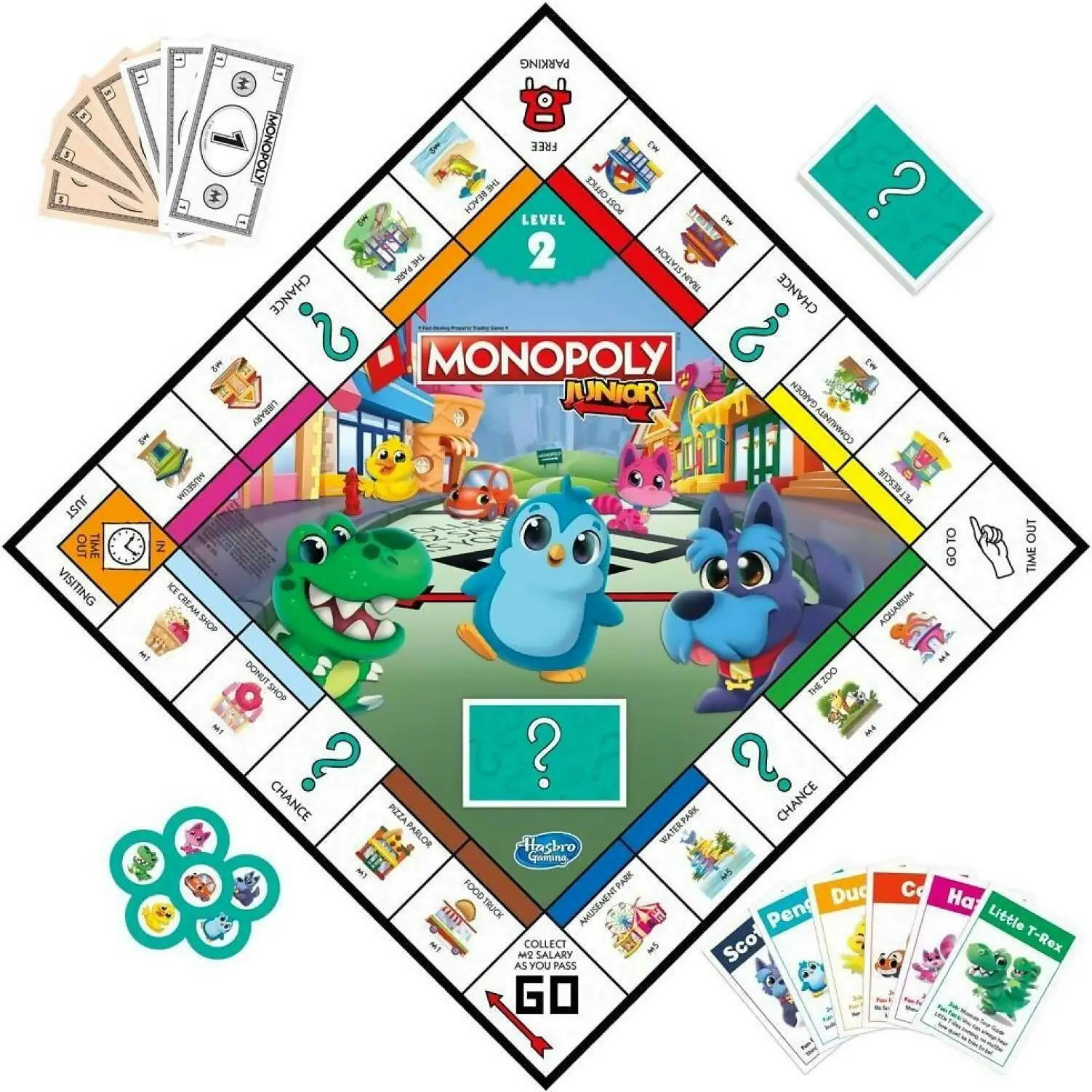 Monopoly - Junior Board Game 2-sided Gameboard 2 Games In 1 Monopoly Game For Ages 4+ - Hasbro