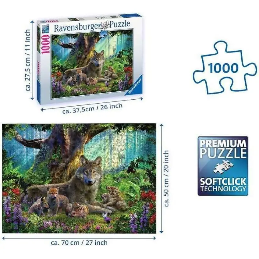 Ravensburger - Wolves In Forest Jigsaw Puzzle 1000pc