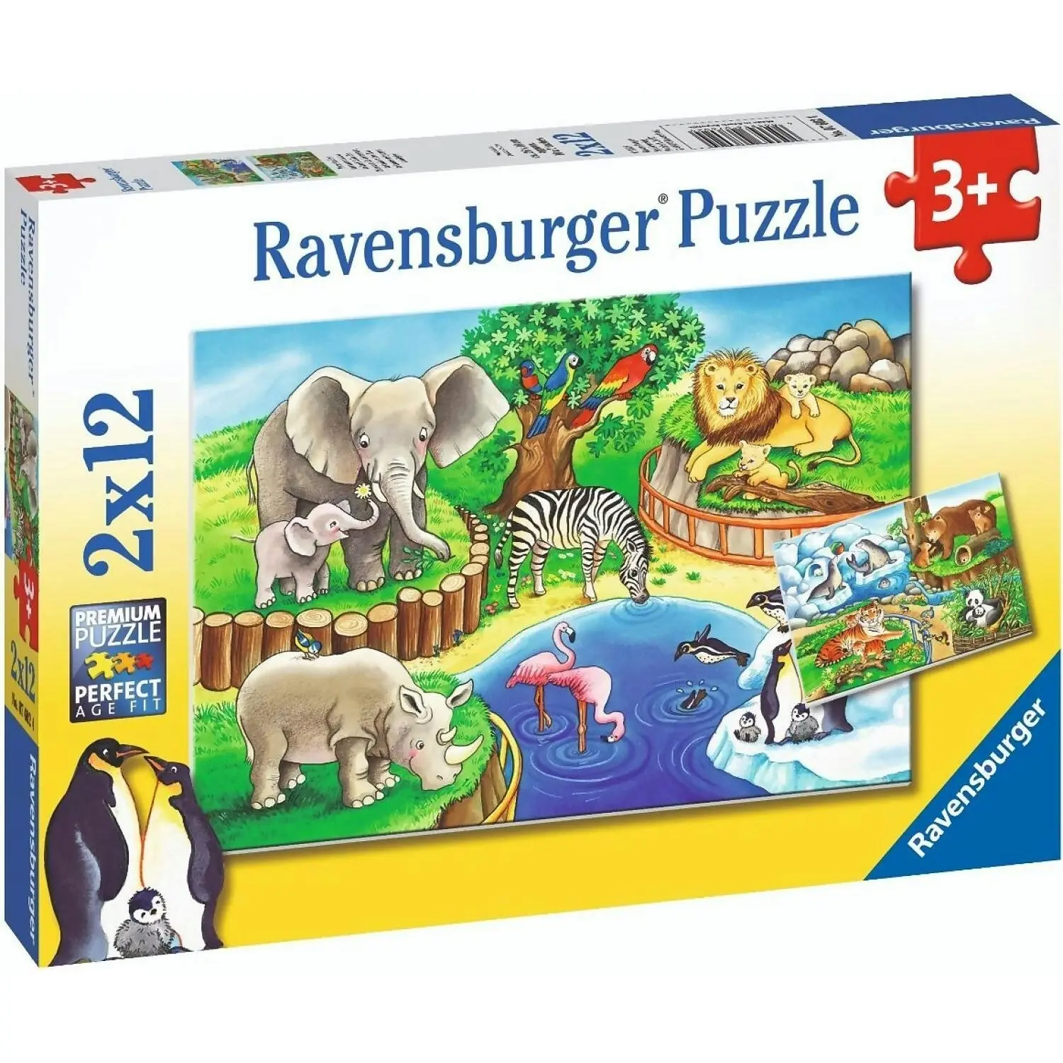 Ravensburger - Animals In The Zoo Jigsaw Puzzle 2x12 Pieces