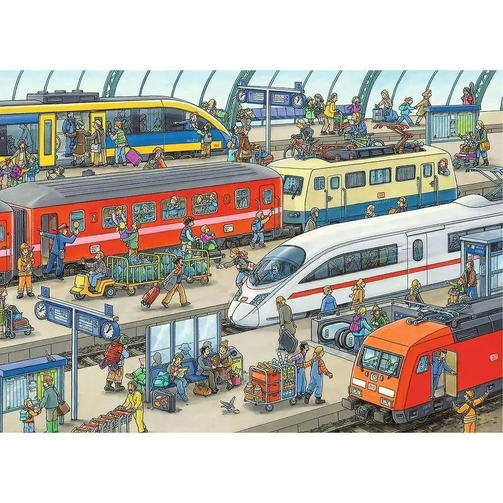 Ravensburger - Railway Station Jigsaw Puzzle 60 Pieces