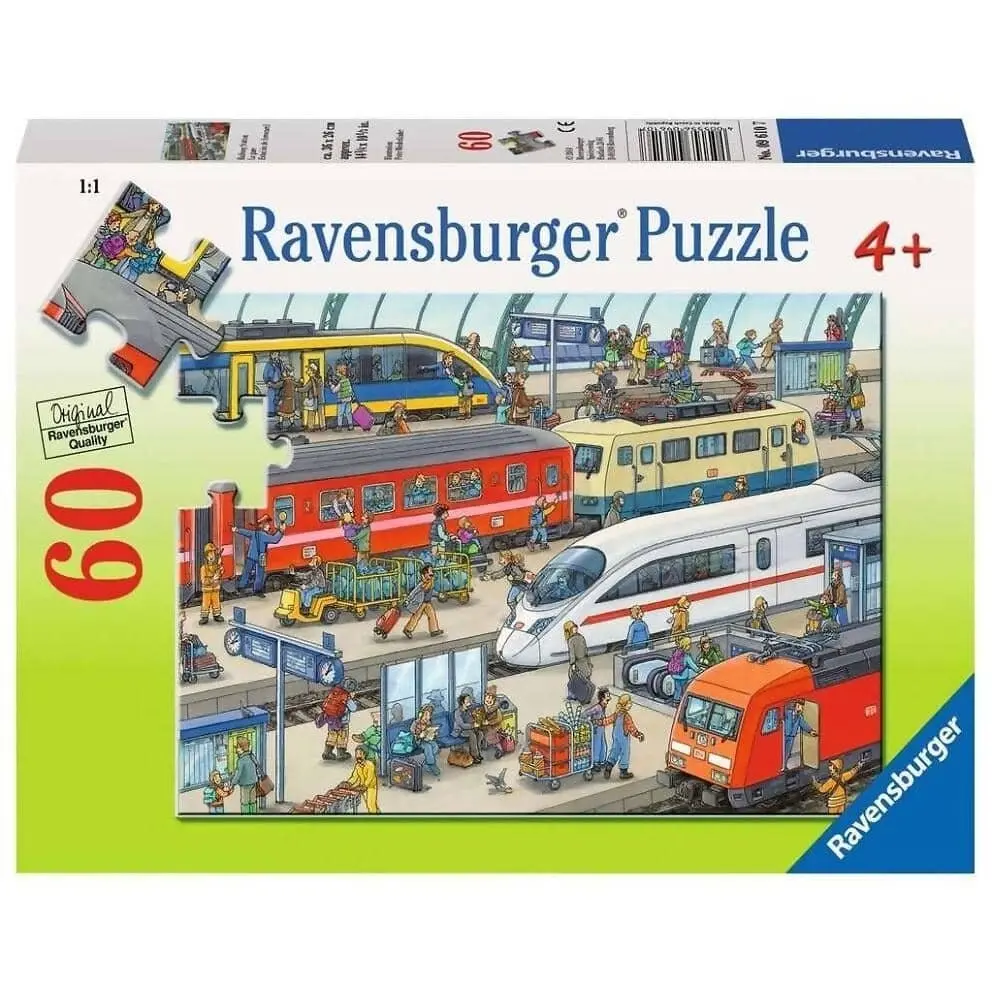 Ravensburger - Railway Station Jigsaw Puzzle 60 Pieces