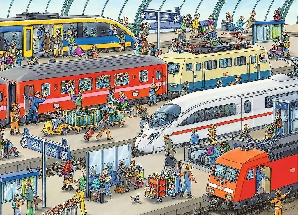 Ravensburger - Railway Station Jigsaw Puzzle 60 Pieces