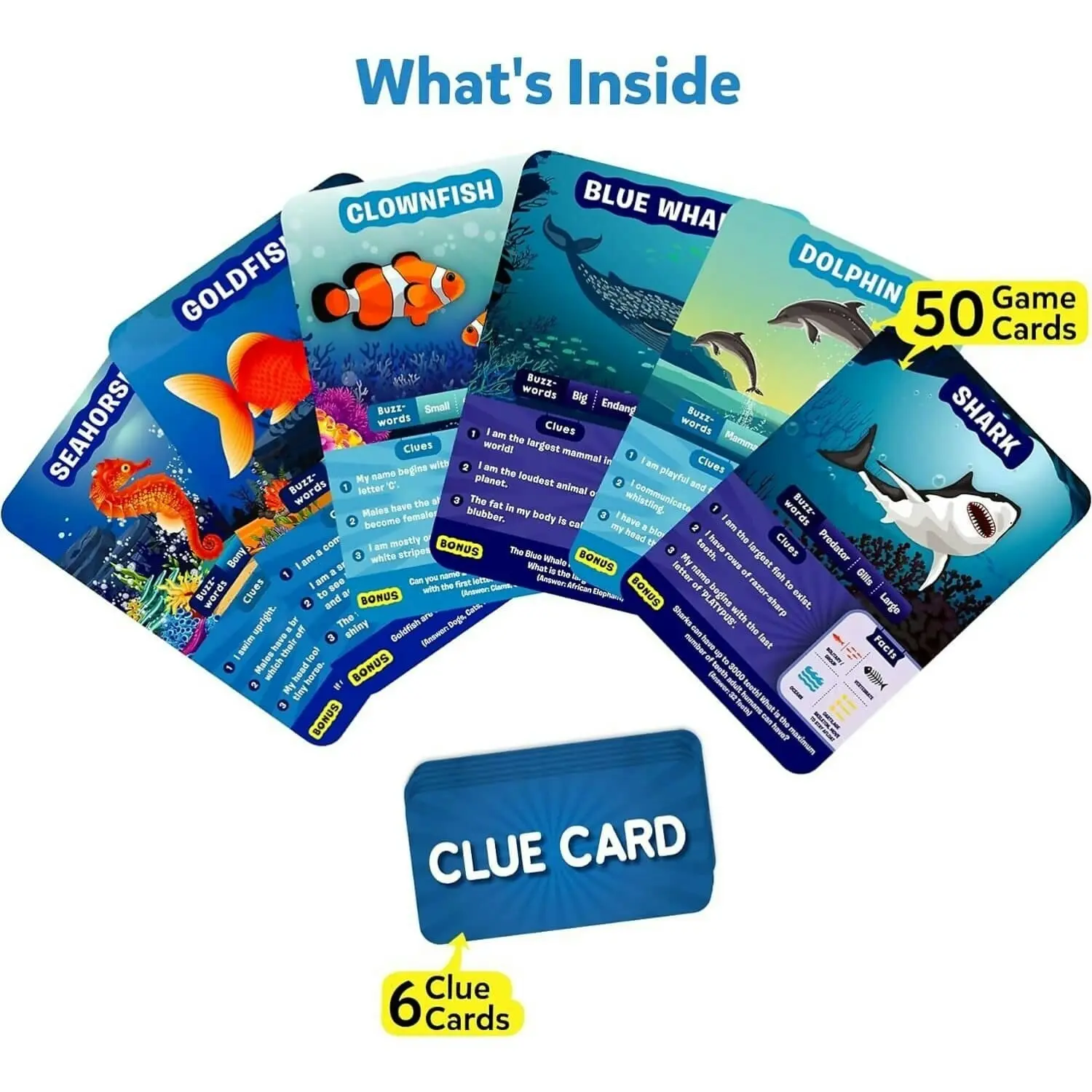 Skillmatics - Guess In 10 Underwater Animals Card game