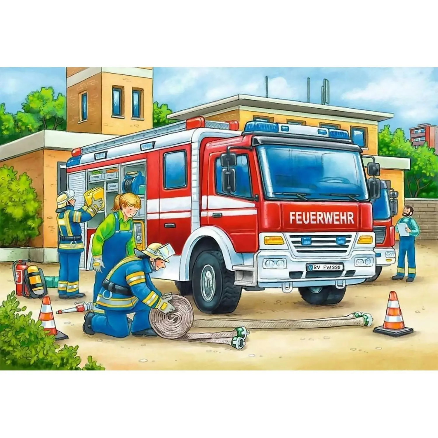 Ravensburger - Police And Firefighters Jigsaw Puzzle 2 X 12pc